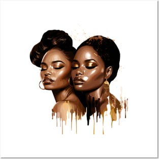 Melanin Sistas Drippin' Posters and Art